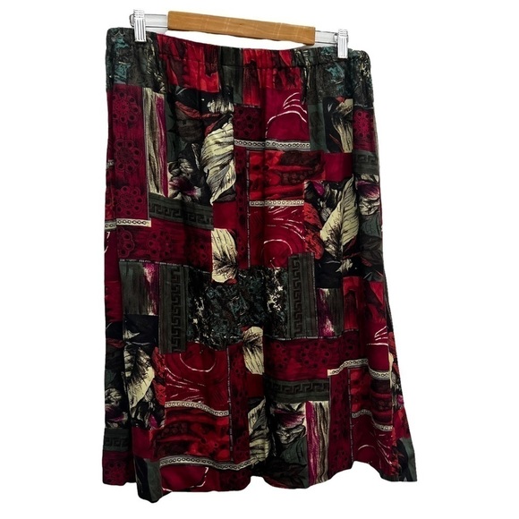 VINTAGE❤️LESLIE Belle Two Piece Burgundy Suit Size XL - Picture 9 of 16